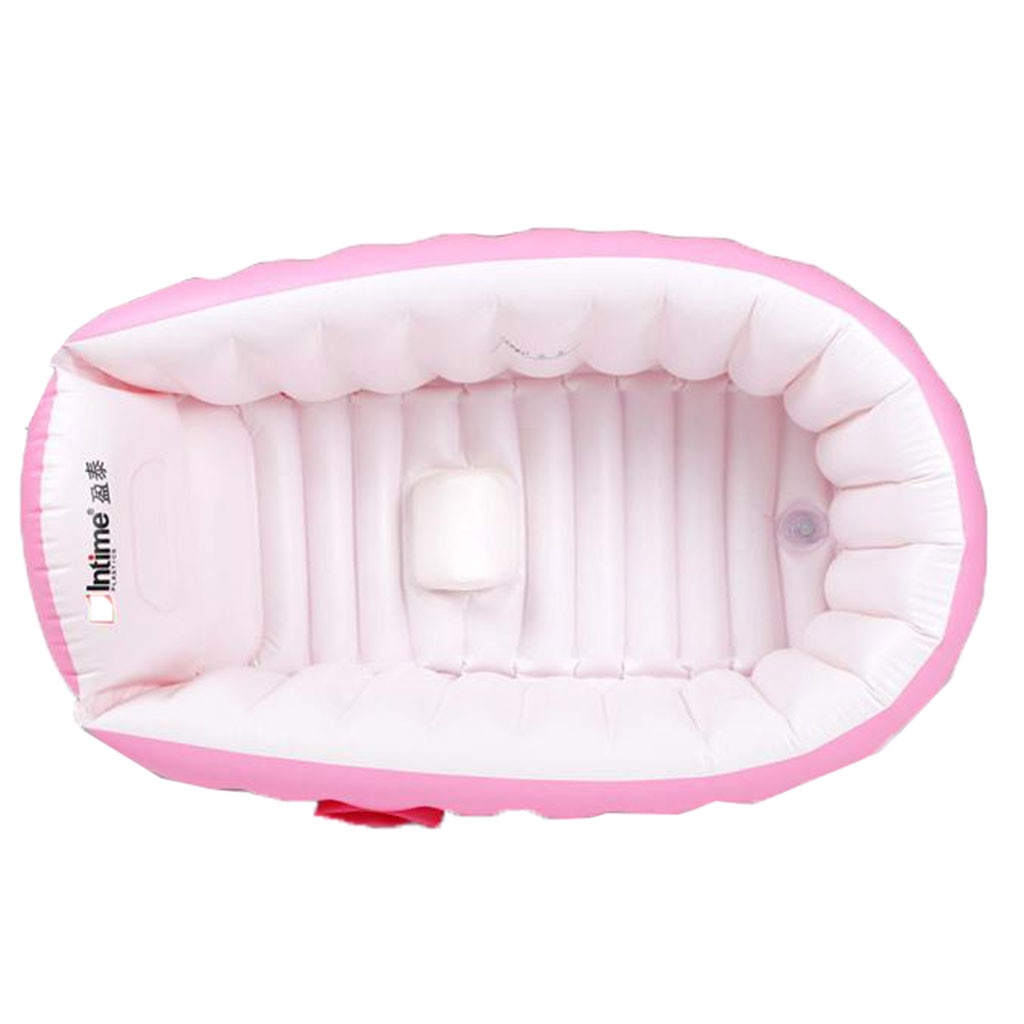 Inflatable Baby Bathtub, Baby Girl Bath Tub, Travel Bath Tub with Bath Toy Organizer, Foldable Baby Bathtub, Infant Bathtub